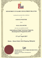 Jakim International Halal Technical Capacity Development Program Certificate of Halal Balancing™ - Halal Slaughter